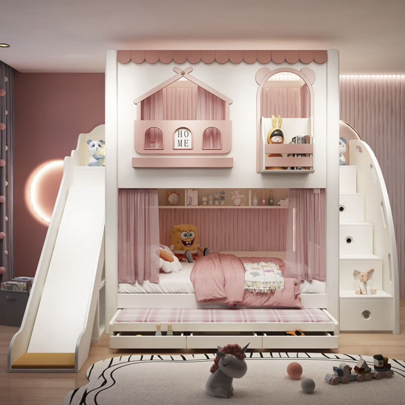 Carriage Bed - Kids bed girl princess bunk bunkhigh
