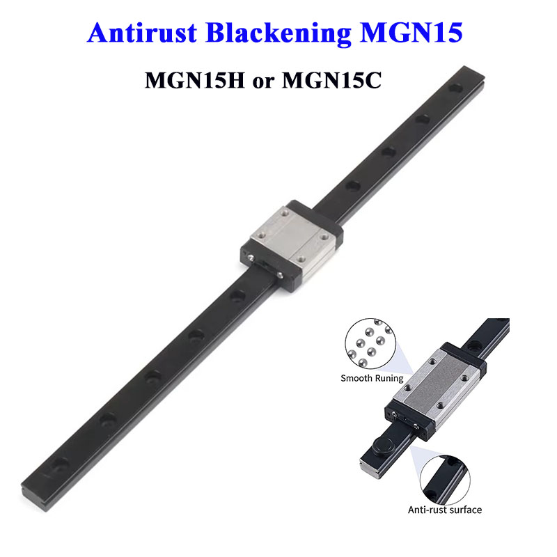Linear Rail Mgn12H Set - 1pcs 15mm MGN15 Black Phosphating Antirust