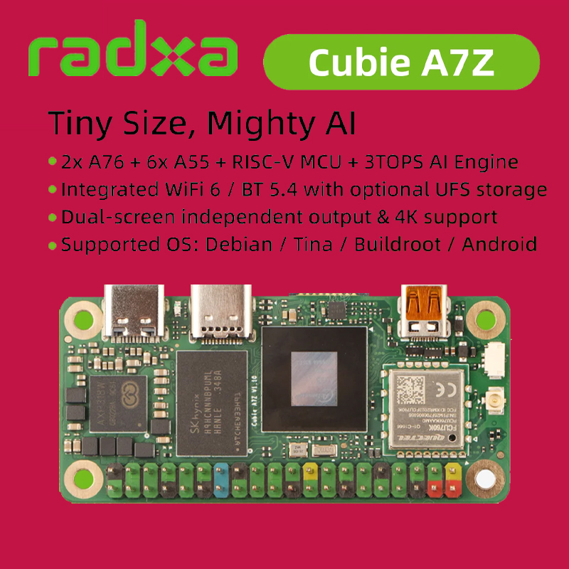 Resin Vat - Radxa Cubie A7Z, Allwinner SoC with