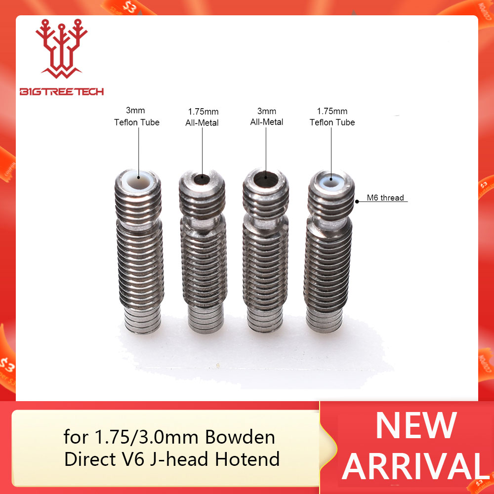 Bowden Tube - 1/15PC V6 Throat Heat Break Hotend