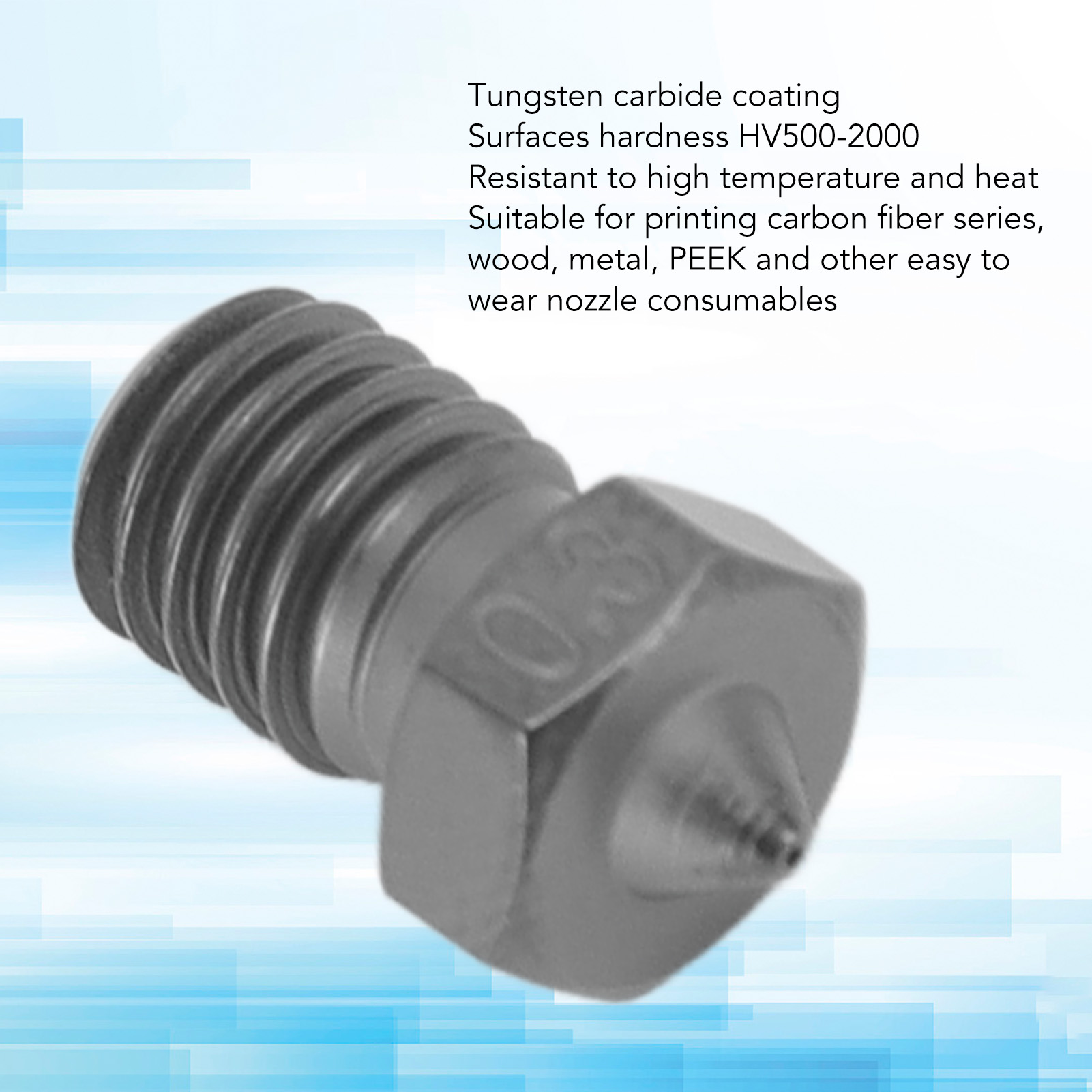3D Printers Nozzle V6 Extruder - Nozzle Tungsten recension och pris