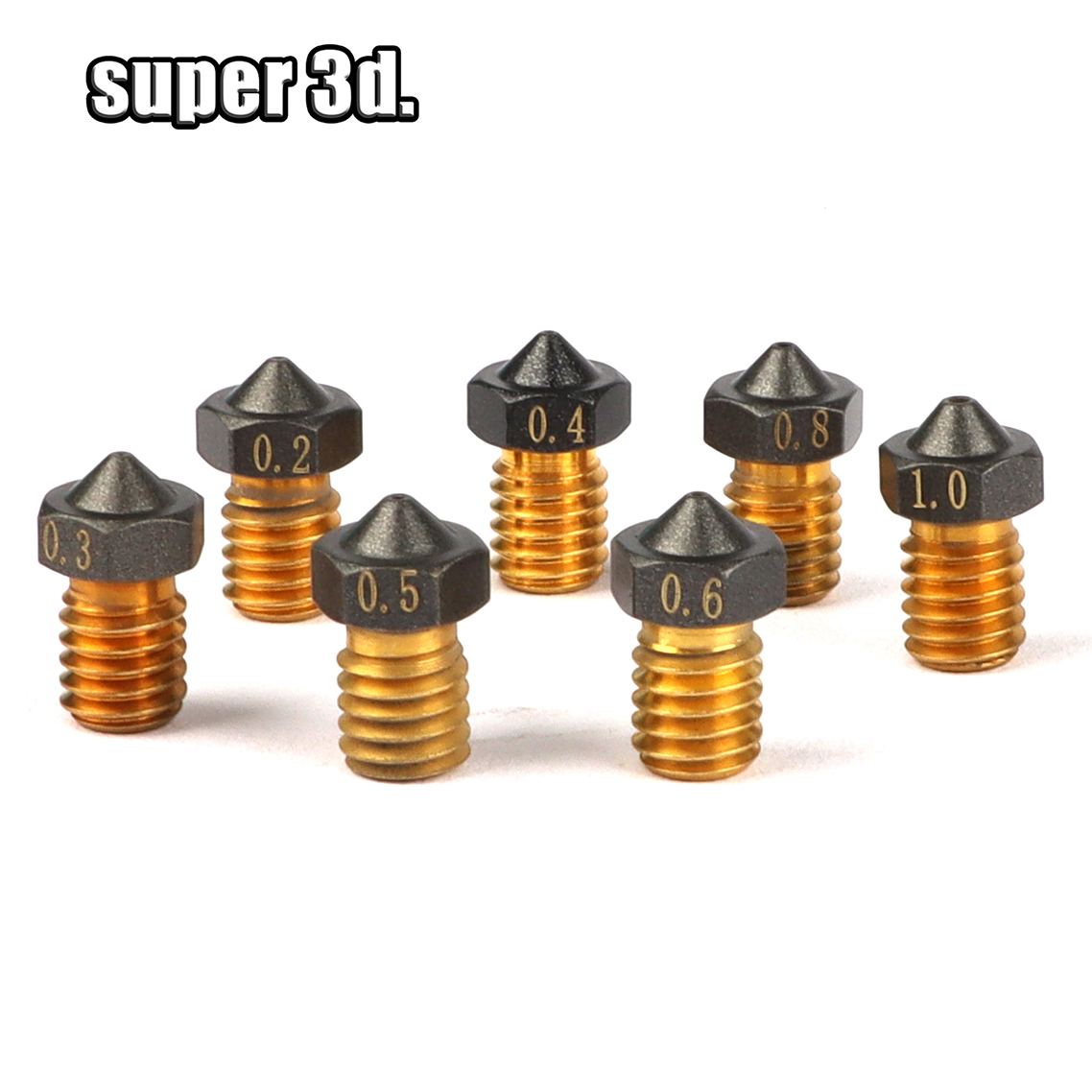 1/2/5Pcs V6 PTFE Nozzle Brass  - Nozzle Tungsten recension och pris