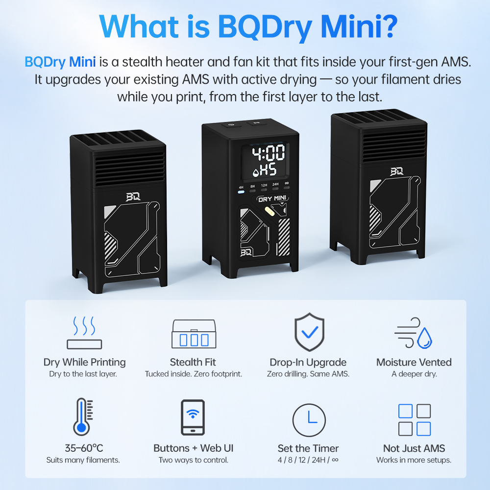 BIQU BQDry Mini Filament Dryer - Enclosure 3D Printer recension och pris