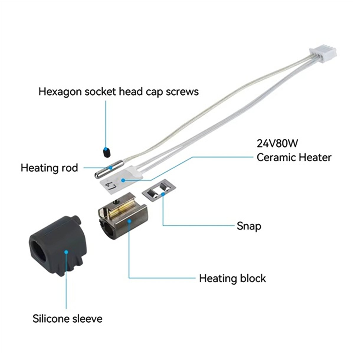 A59E 2Pcs for 3 Max Hotend Ass - Hotend Assembly recension och pris
