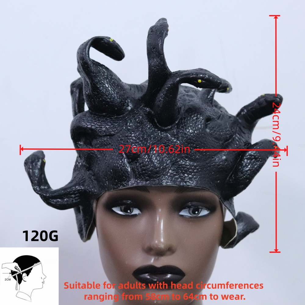 Medusa Latex Wig Mask, Horror  - Cobra Extruder recension och pris