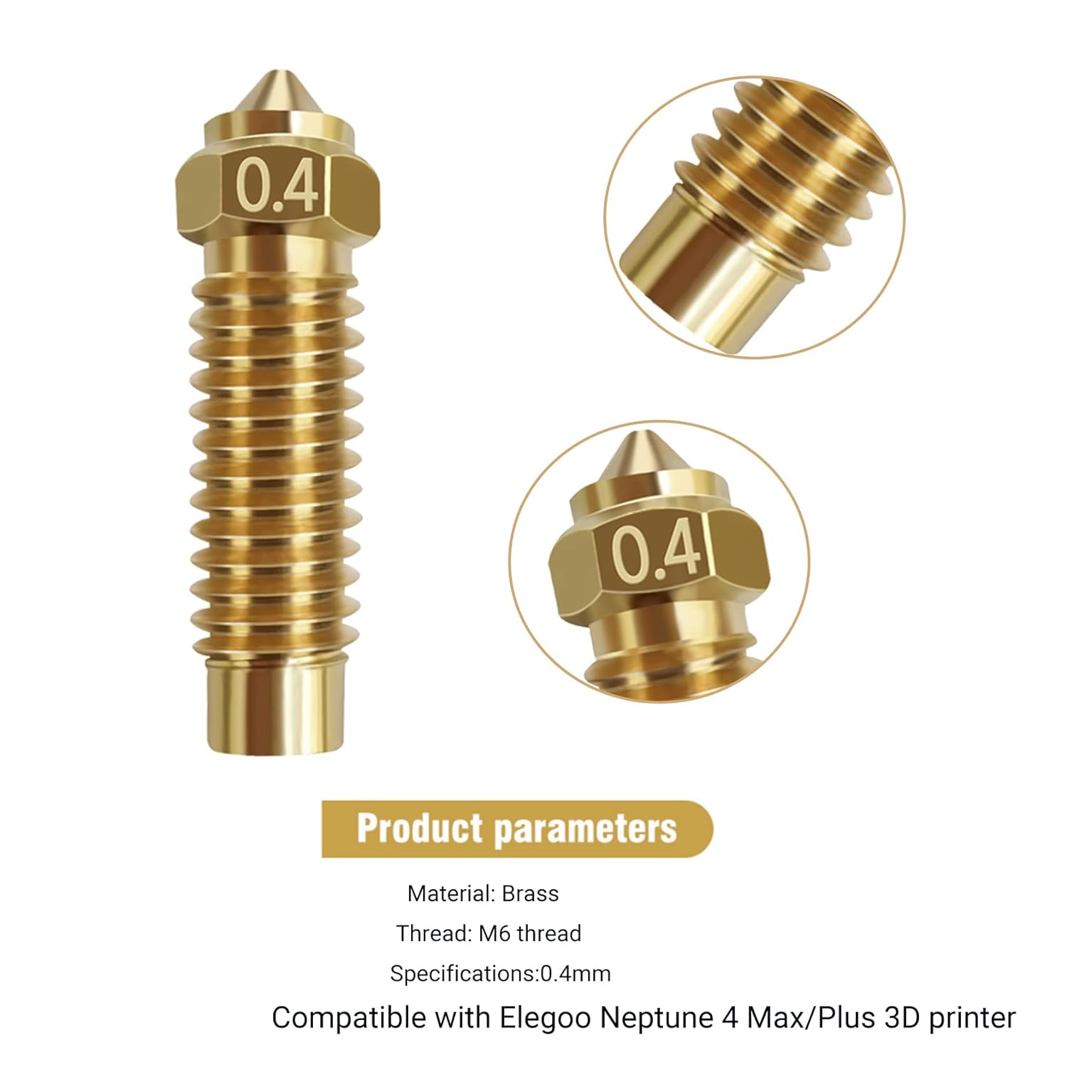 5/10PC Elegoo Neptune 4 Plus/N - Hotend 0.4Mm recension och pris