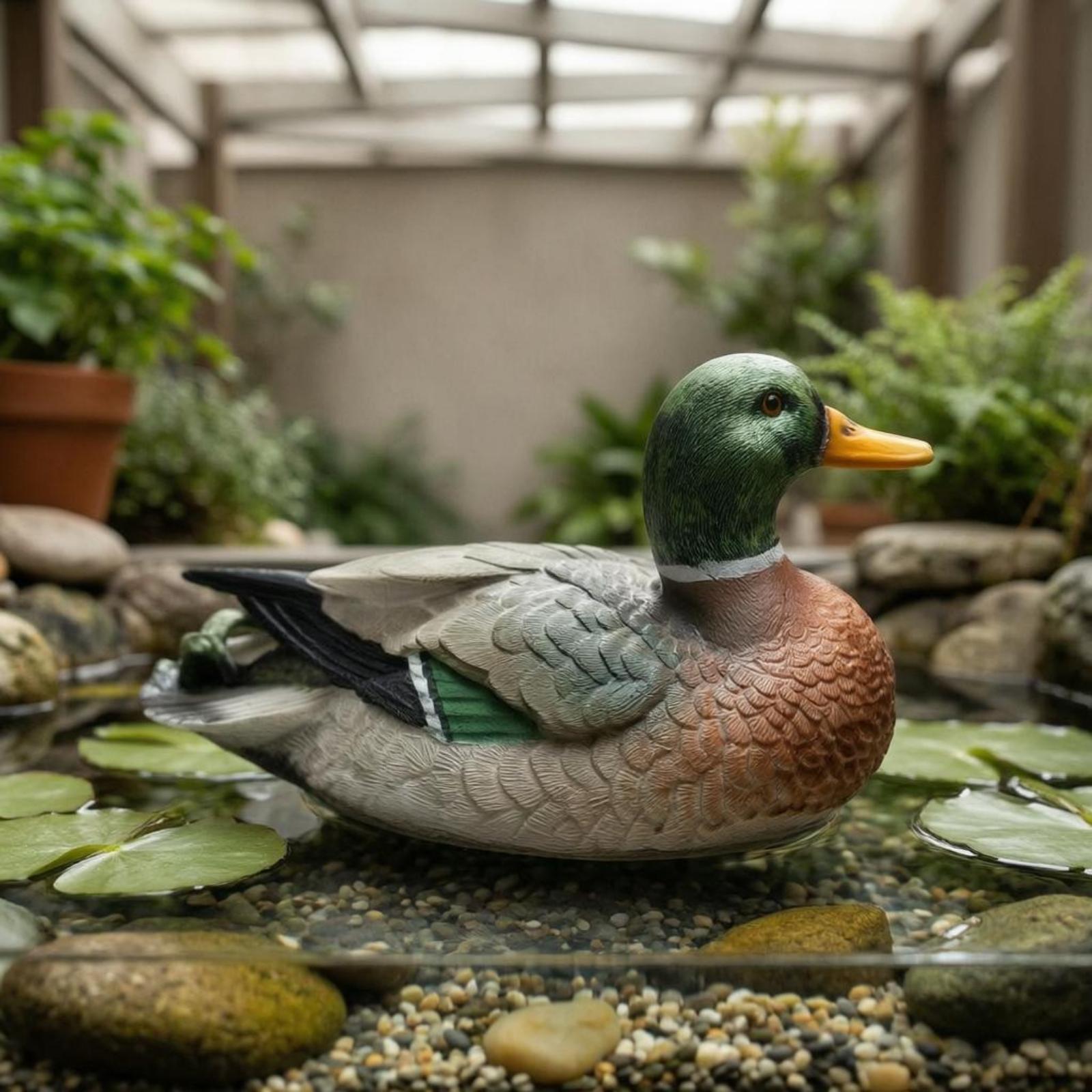 Resin Duck Figurine Outdoor Po - Resin recension och pris