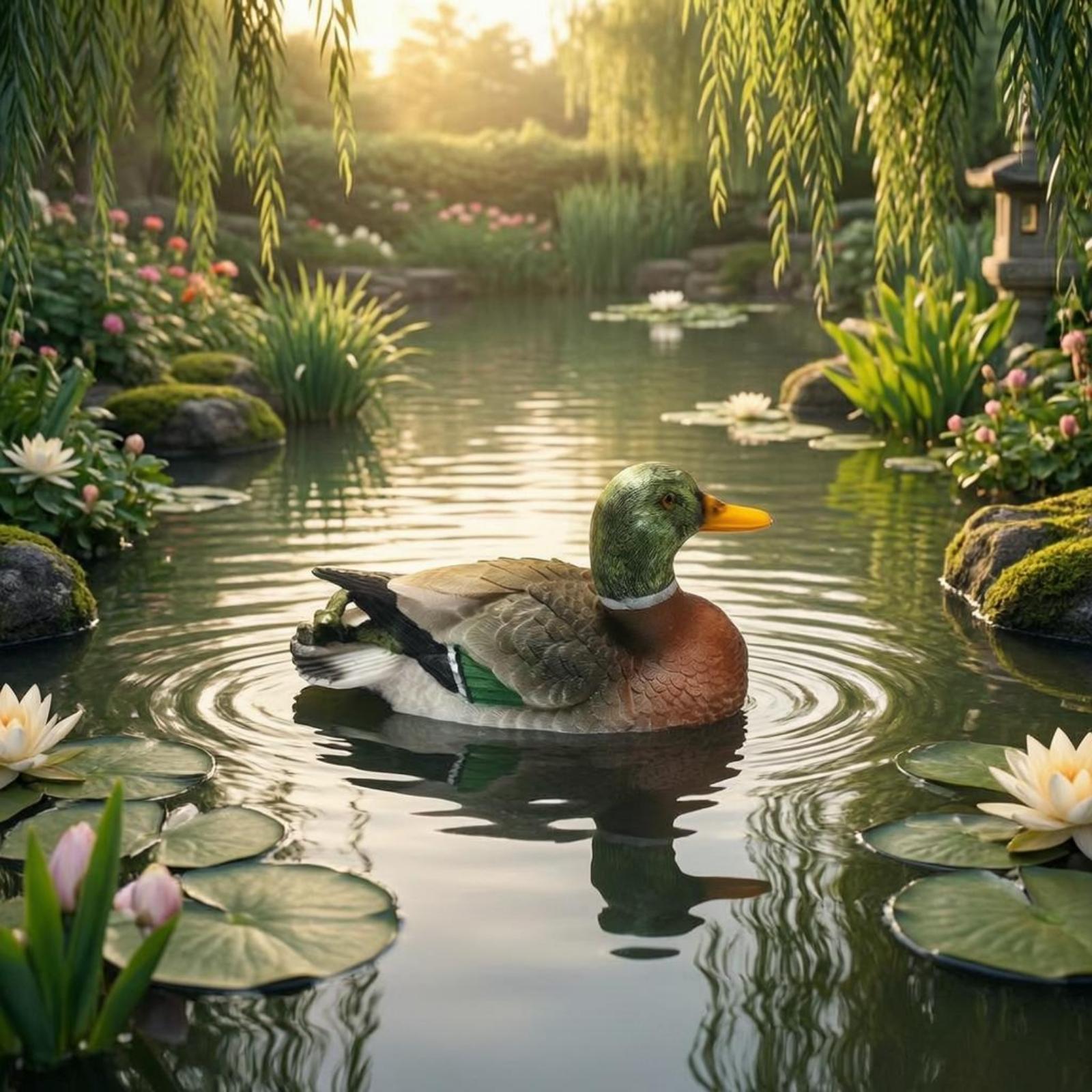 Resin Duck Figurine Outdoor Po - Resin recension och pris
