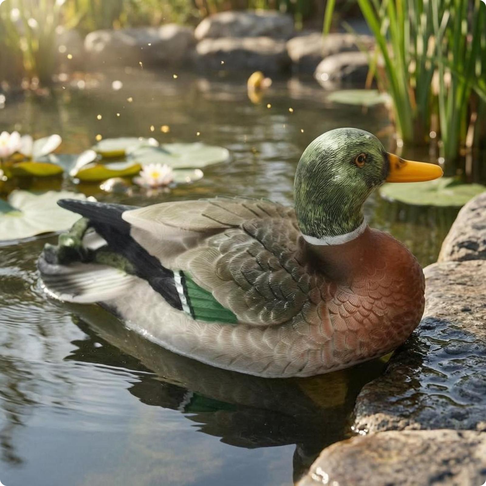 Resin Duck Figurine Outdoor Po - Resin recension och pris