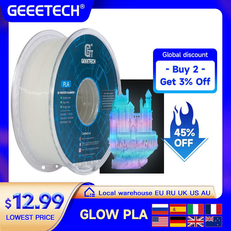 GEEETECH Glow PLA 1.75mm 1kg G - Filament 1.75 recension och pris